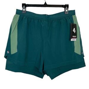 NWT FourLaps Men’s Athletic Command Shorts Deep Teal Under Bike Short - Size XL